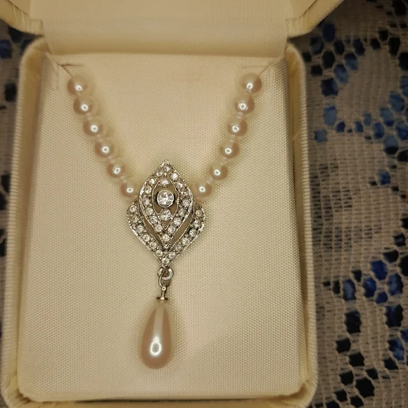 Marvella Jewelry Nwt Vintage Marvella Faux Pearl Rhinestone